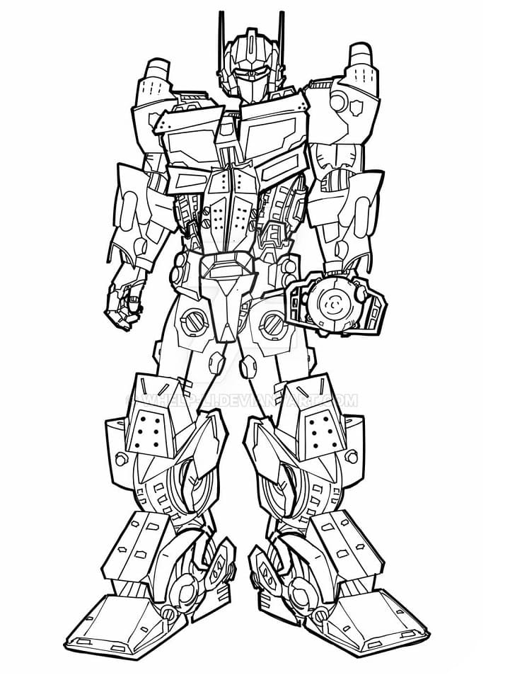 Optimus Prime Coloring Pages For Kids