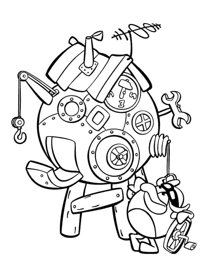 Kikoriki Characters Coloring Page - Free Printable Coloring Pages for Kids