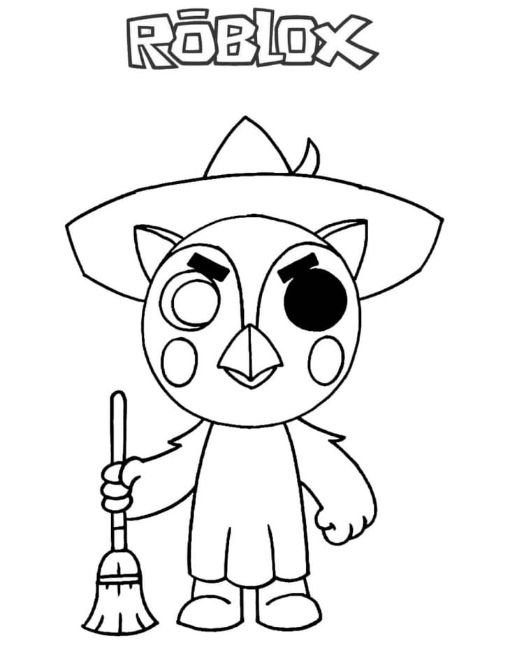 Archie Piggy Roblox Coloring Page - Free Printable Coloring Pages for Kids