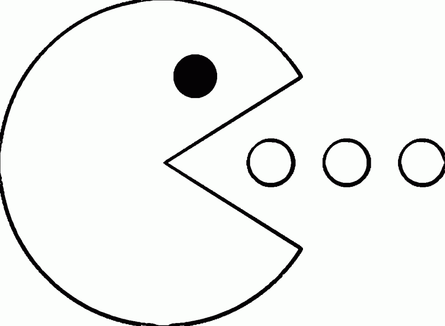Pacman Eating Coloring Page - Free Printable Coloring Pages for Kids