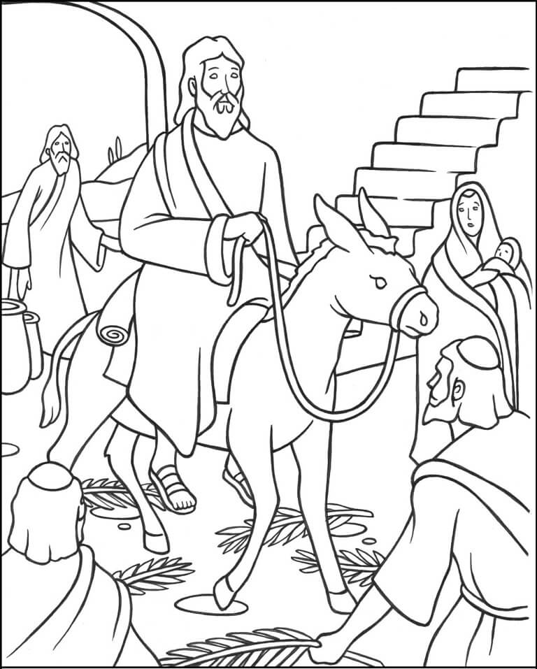 palm sunday 1 coloring page  free printable coloring pages