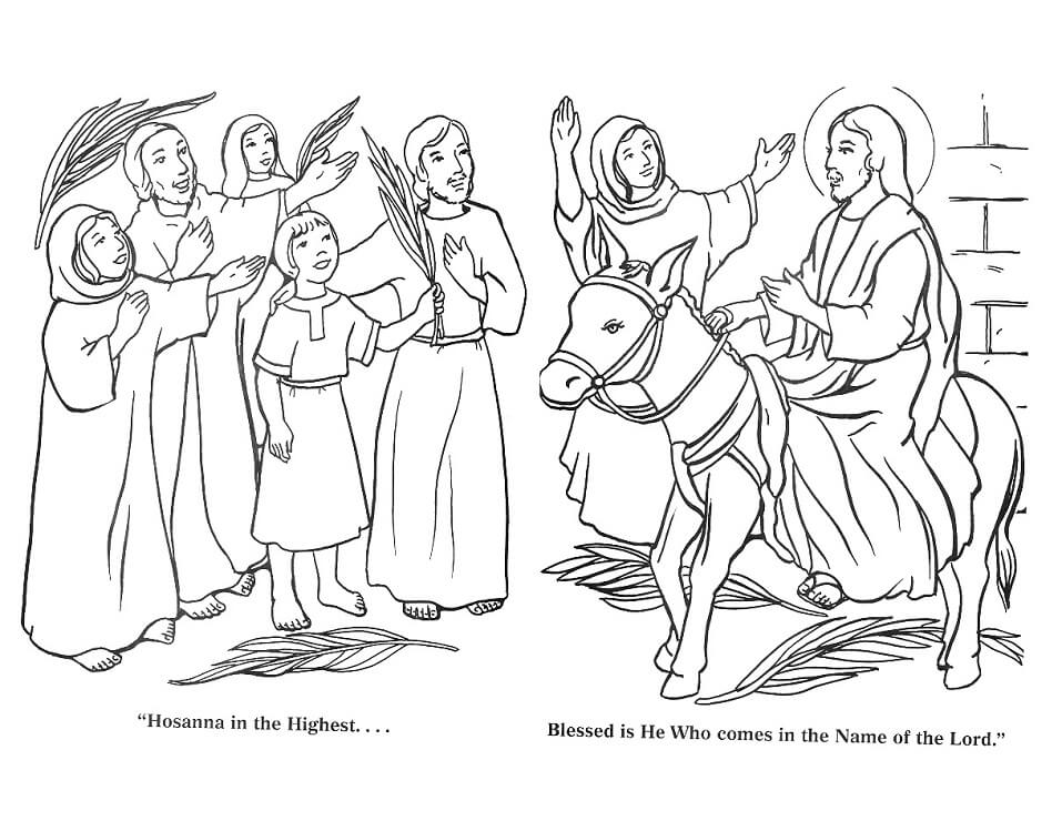 Palm Sunday 1 Coloring Page - Free Printable Coloring Pages for Kids