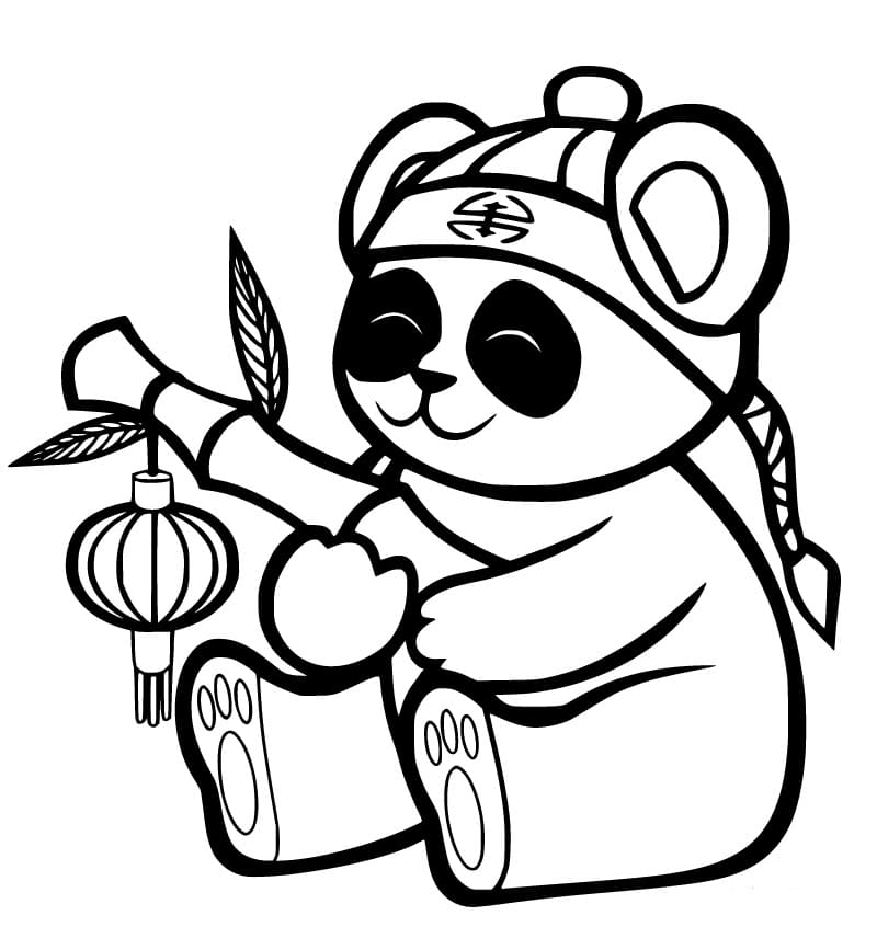 Panda with a Lantern