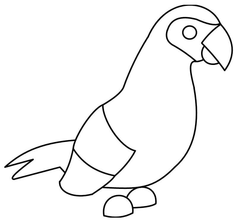 Parrot Adopt Me Coloring Page - Free Printable Coloring Pages for Kids
