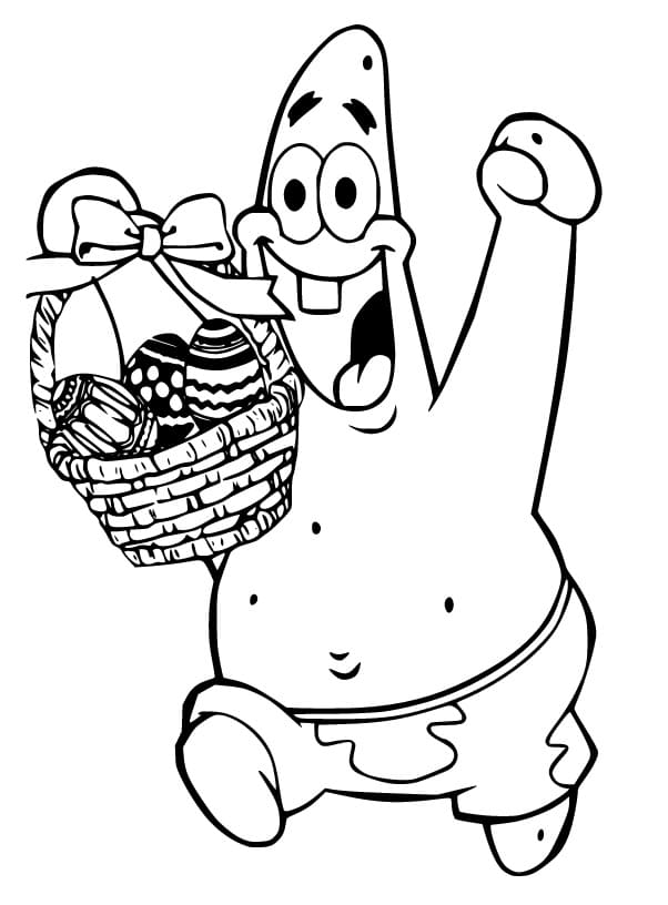 Patrick Star with Easter Basket