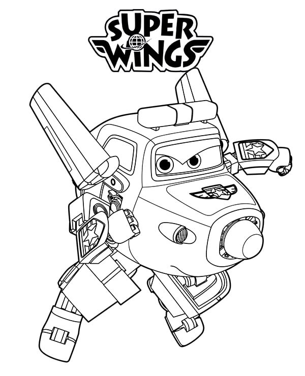 Bello Super Wings Coloring Page - Free Printable Coloring Pages for Kids