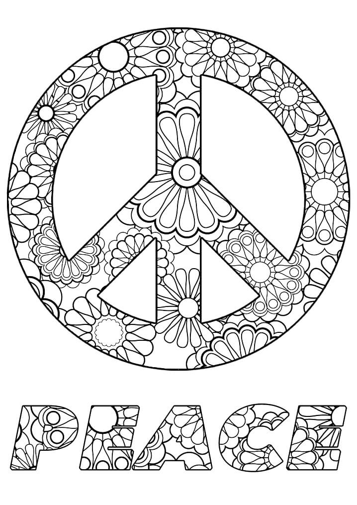 Peace Sign 4 Coloring Page Free Printable Coloring Pages For Kids