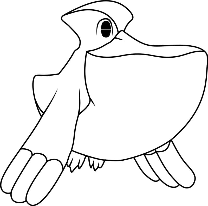 pelipper coloring page easy pokemon