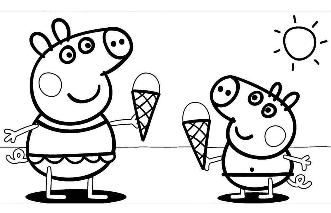 Peppa Pig Coloring Pages - ColoringAll