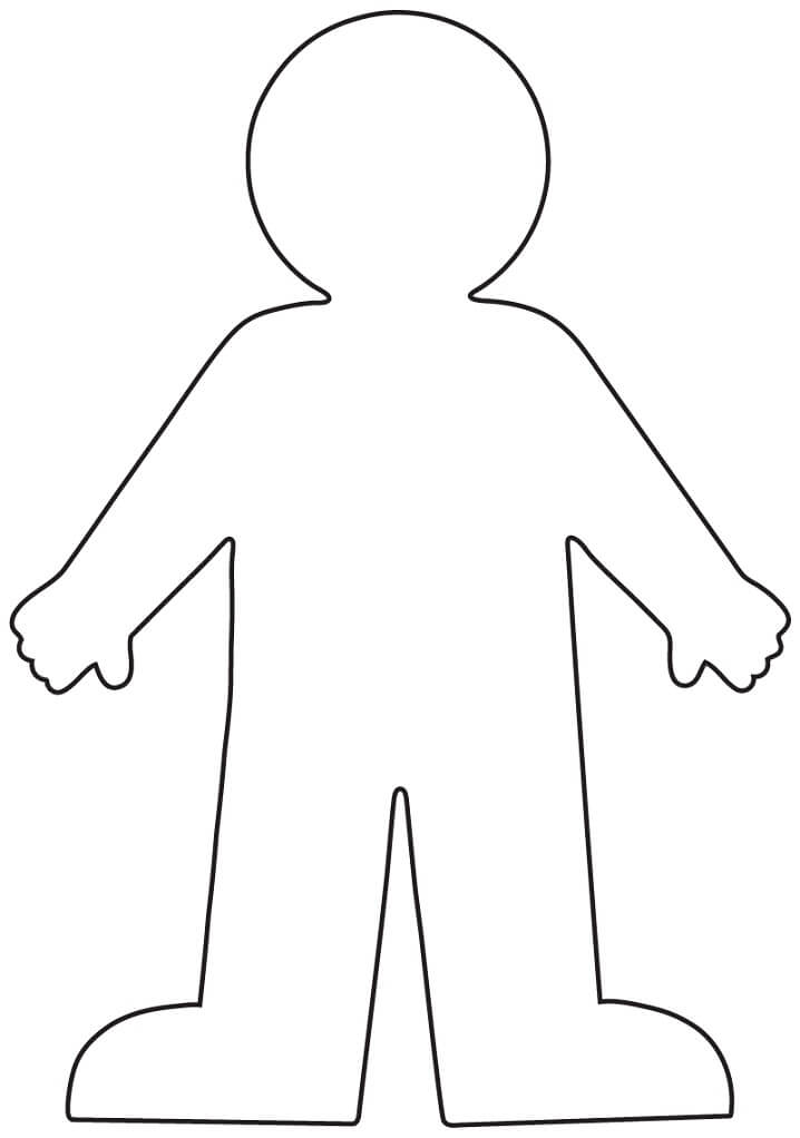 Person Outline Coloring Page - Free Printable Coloring Pages For Kids