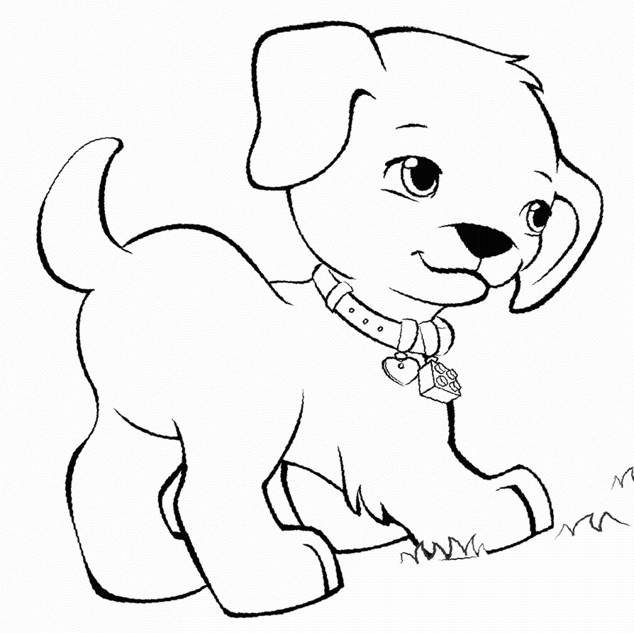 Pet Dog Coloring Page - Free Printable Coloring Pages for Kids