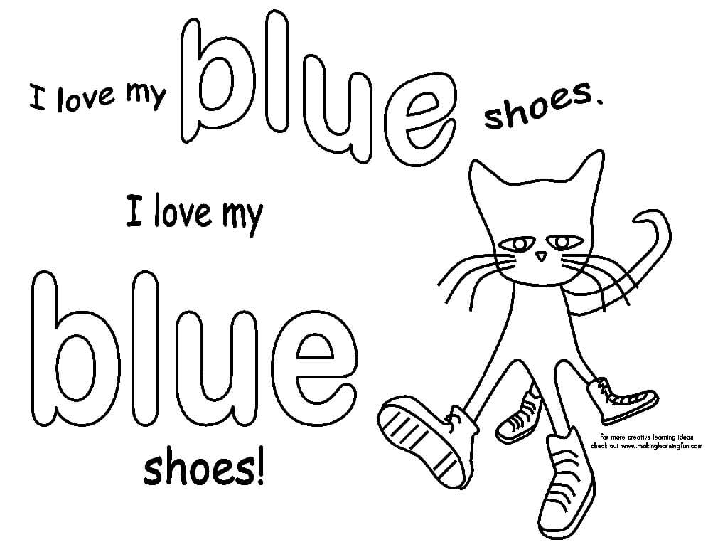 Pete The Cat Free Printable Coloring Page