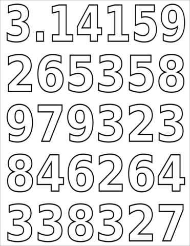 Pi Number Coloring Page - Free Printable Coloring Pages for Kids