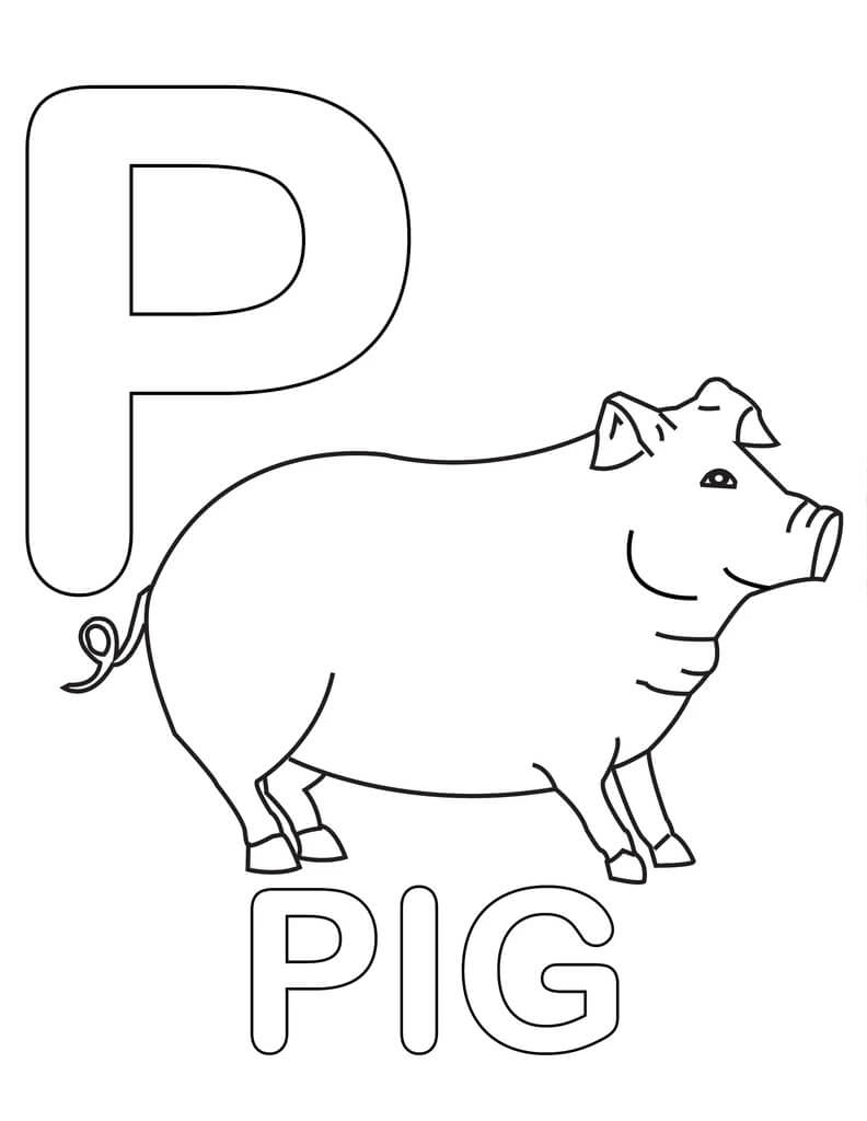 Pig Letter P