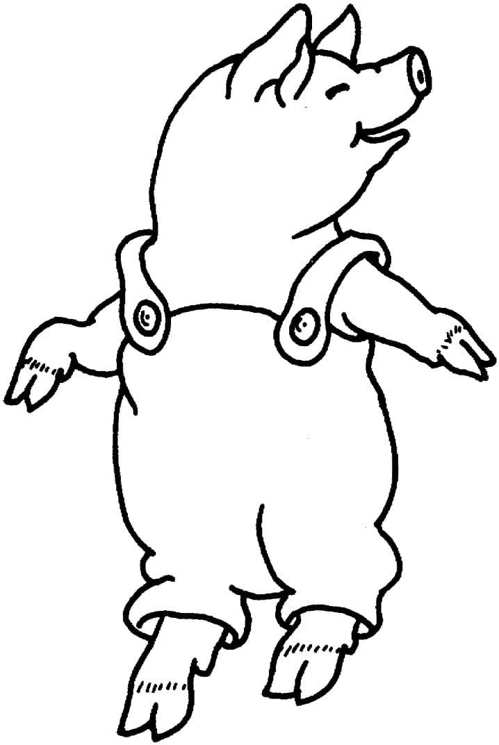 Small Pig Coloring Page - Free Printable Coloring Pages for Kids