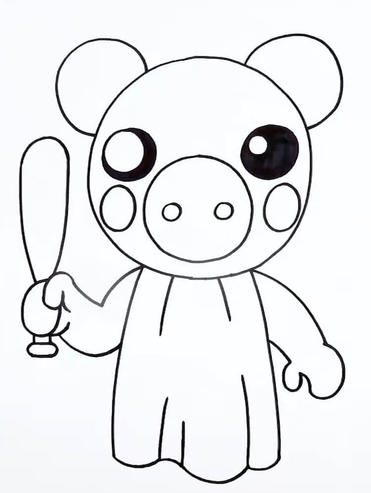Tigry Uniforn Piggy Roblox Coloring Page Free Printable Coloring