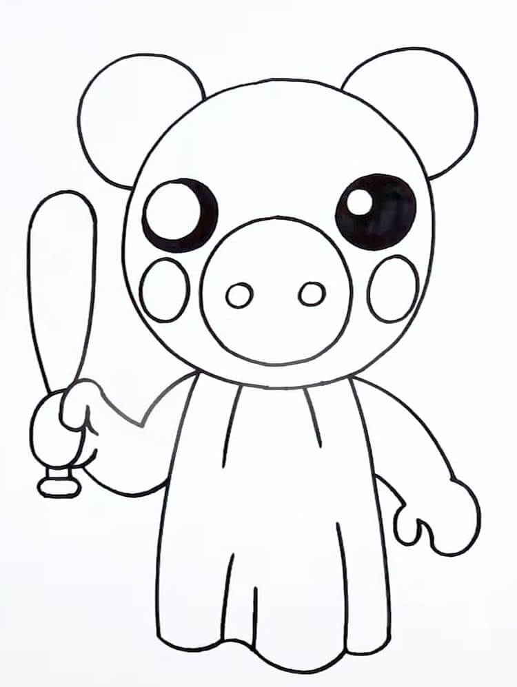 dino piggy roblox coloring pages