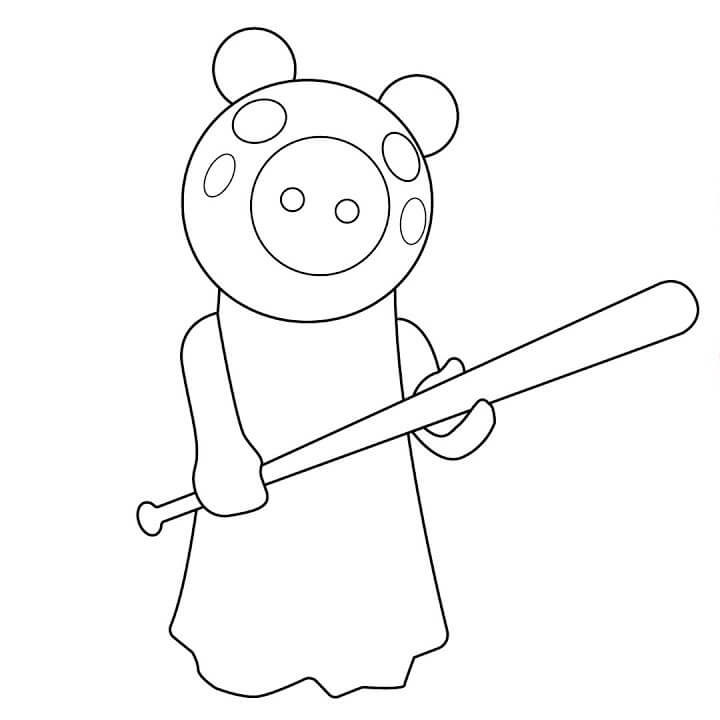 piggy roblox 3 coloring page  free printable coloring pages