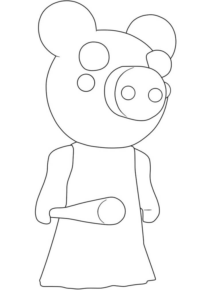 Piggy Roblox 4 Coloring Page - Free Printable Coloring Pages for Kids