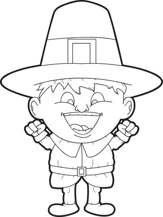 Pilgrim Couple 1 Coloring Page Free Printable Coloring Pages for Kids