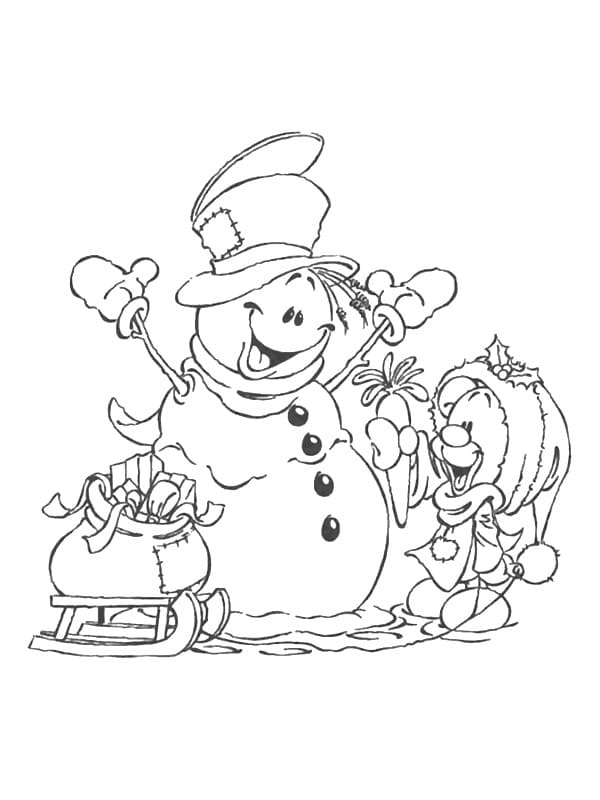 Pimboli and Snowman