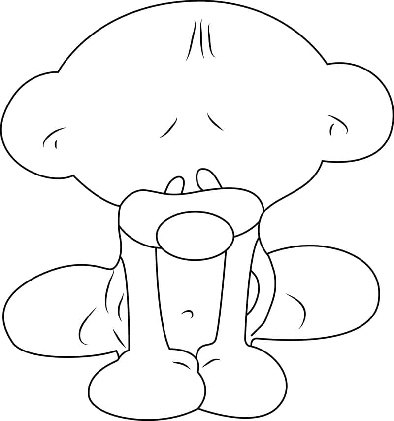 Pimboli with Sunflower Coloring Page - Free Printable Coloring Pages