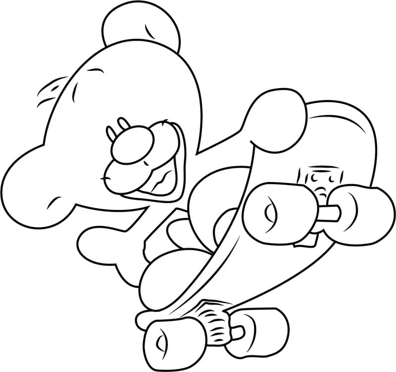 Pimboli on Skateboard