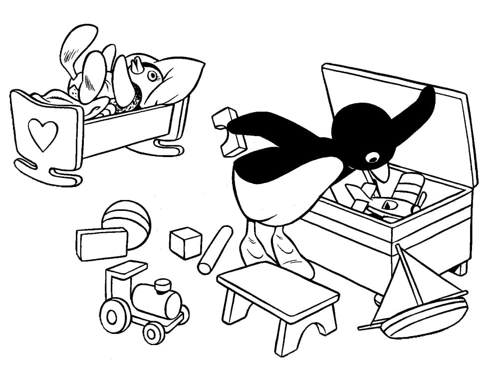 Pingu with Toys