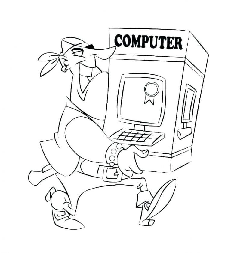 Pirate With Computer
