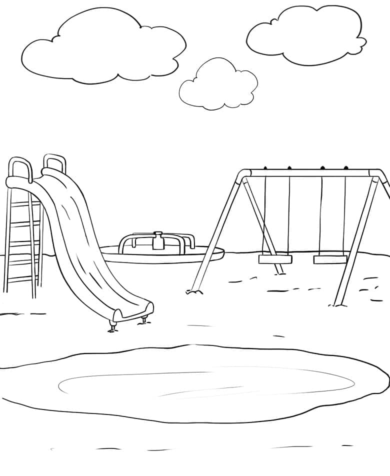 Playground In Park Coloring Page Free Printable Coloring Pages For Kids