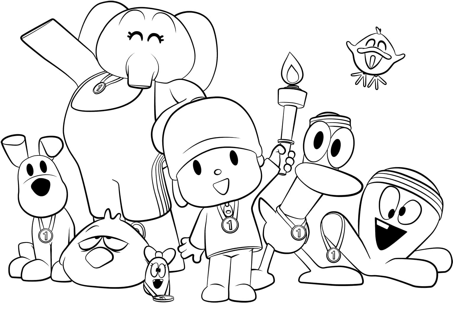 Pocoyo coloring picture