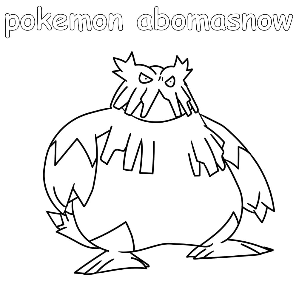 Pokemon Abomasnow Coloring Page - Free Printable Coloring Pages for Kids
