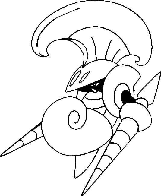 printable escavalier coloring pages pokemon