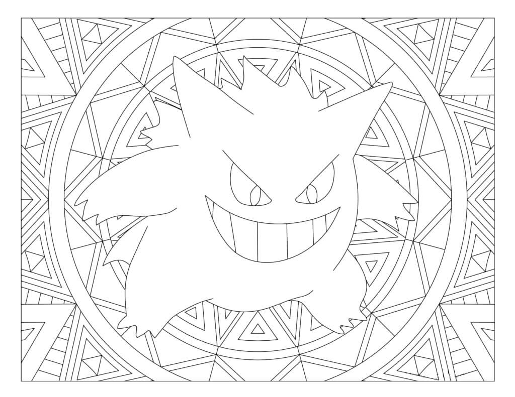 Pokemon Gengar 20 Coloring Page   Free Printable Coloring Pages for ...