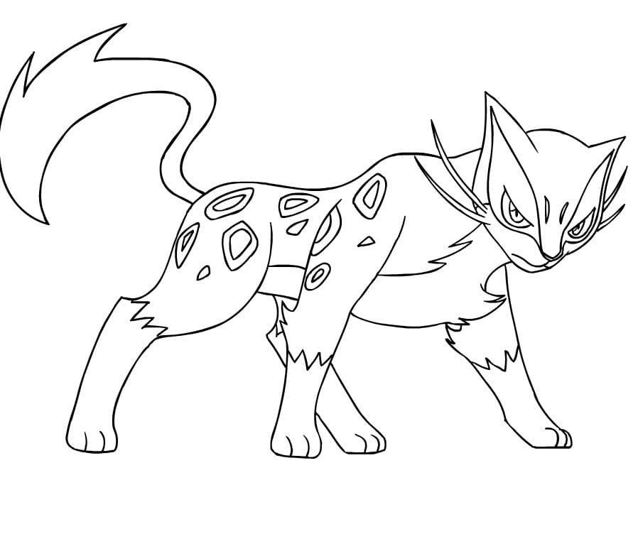 liepard coloring page transparent png pokemon