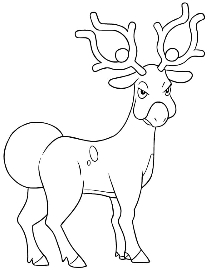 printable stantler coloring pages pokemon