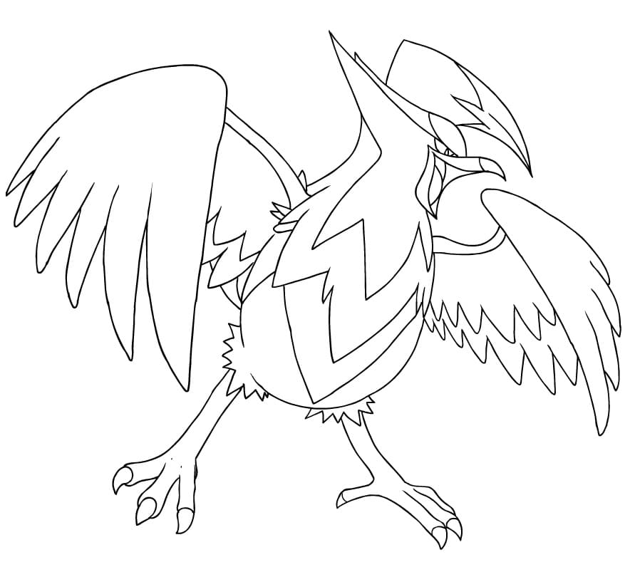 staraptor coloring page high quality pokemon