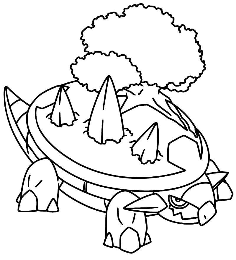 Halloween Torterra Coloring Page - Free Printable Coloring Pages for Kids