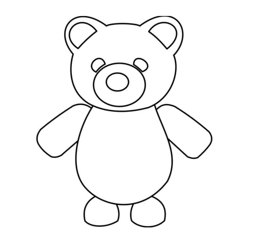 Polar Bear Adopt Me Coloring Page - Free Printable Coloring Pages for Kids