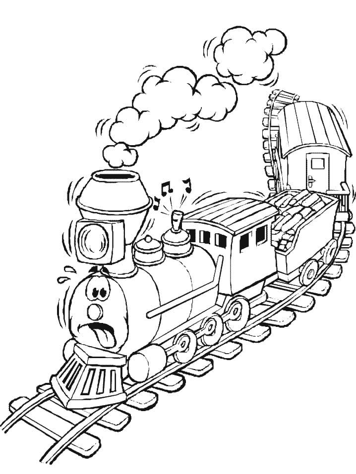 Polar Express Train Coloring Page - Free Printable Coloring Pages for Kids