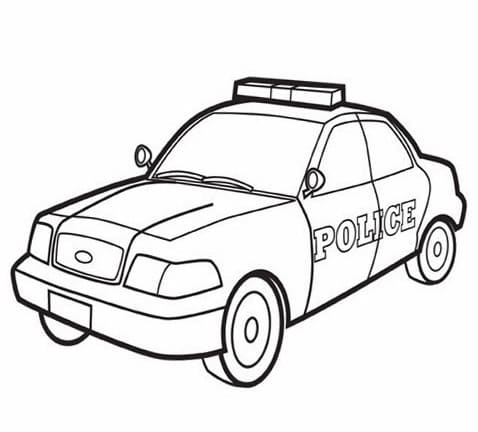 Police Car Free Printable Färbung Seite - Kostenlose druckbare ...