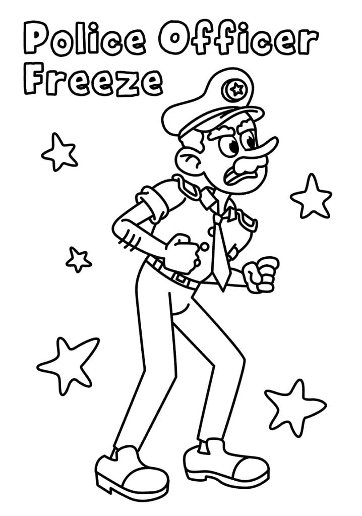 Police Officer Freeze from Morphle
