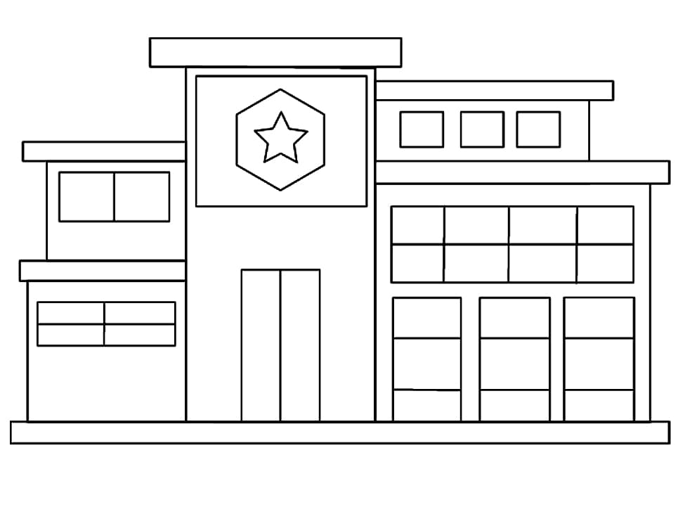 Pictures Of Police Station Coloring Pages