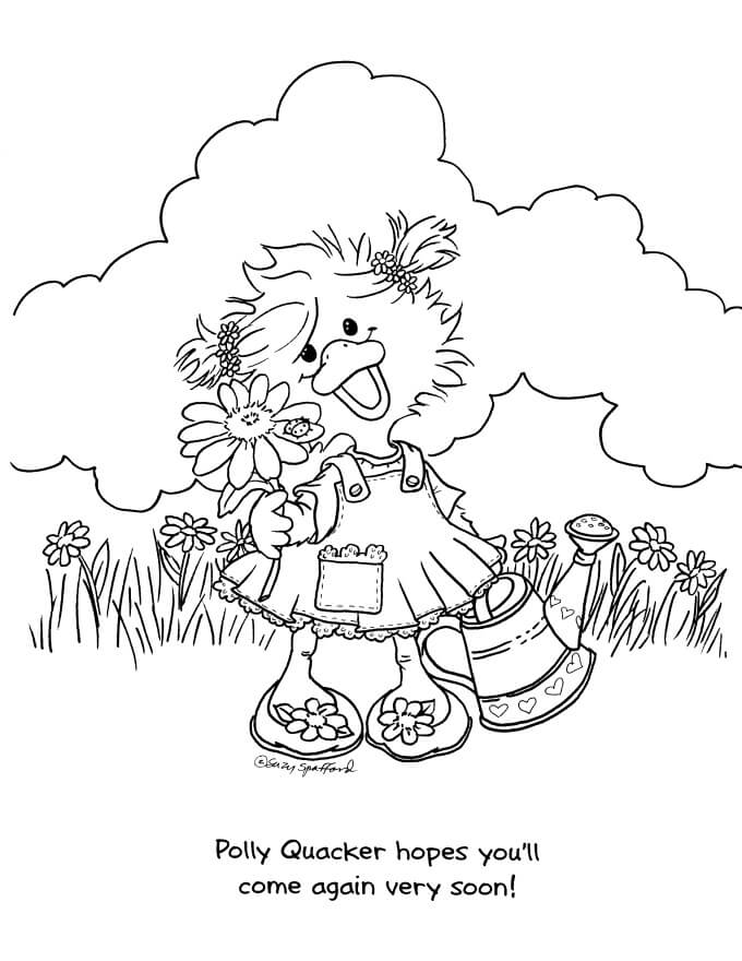 Polly Quacker From Suzy S Zoo Coloring Page Free Printable Coloring Pages For Kids