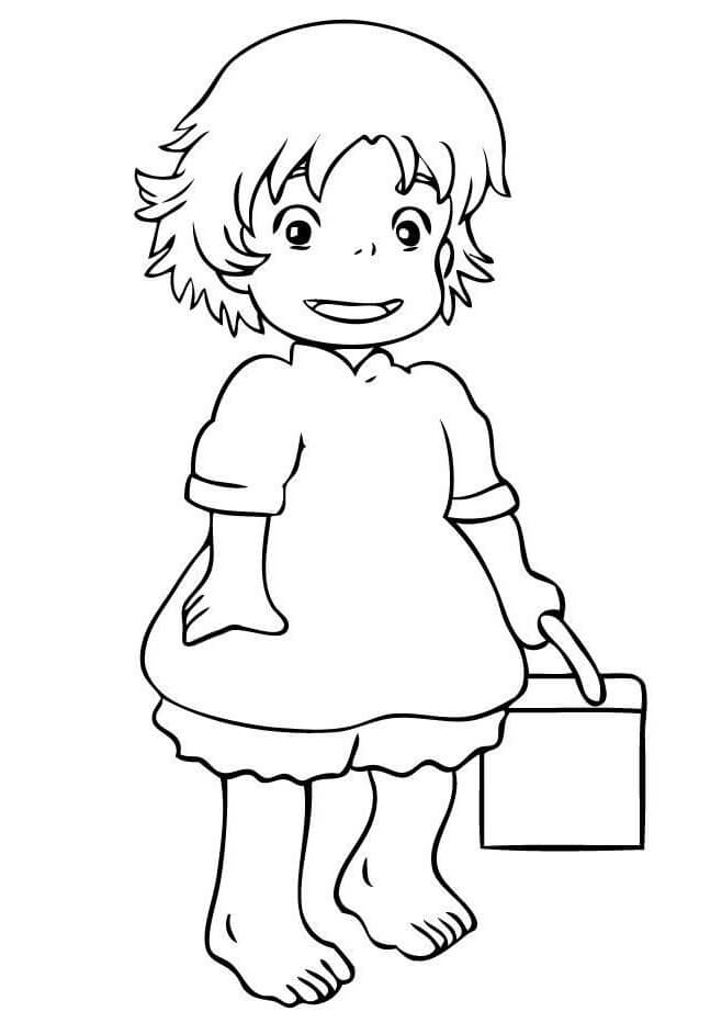 Ponyo Coloring Page - Free Printable Coloring Pages for Kids