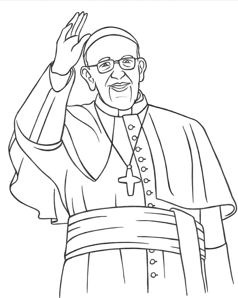 Pope Francis from Argentina Coloring Page - Free Printable Coloring