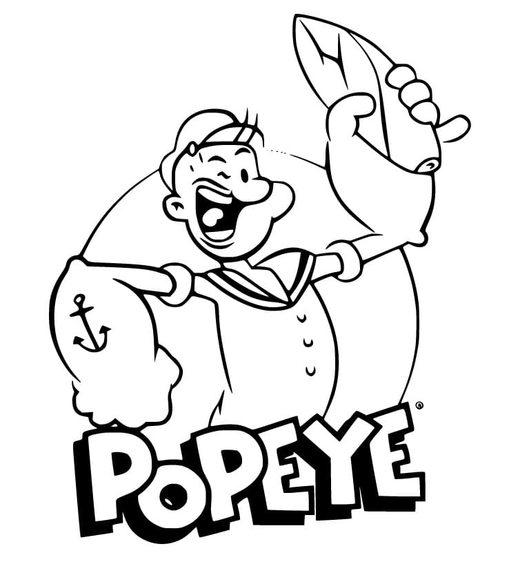 Popeye Laughing Coloring Page Free Printable Coloring Pages For Kids
