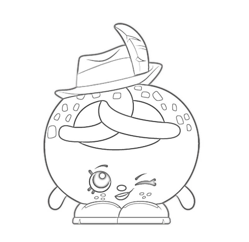 Poppa Pretzel Shopkin Coloring Page - Free Printable Coloring Pages for