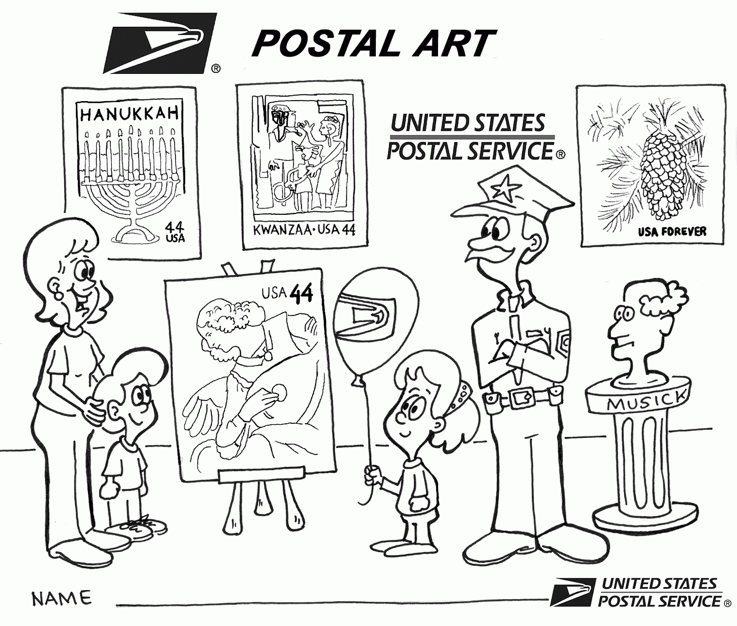 Post Office Coloring Pages Free Printable Coloring Pages For Kids