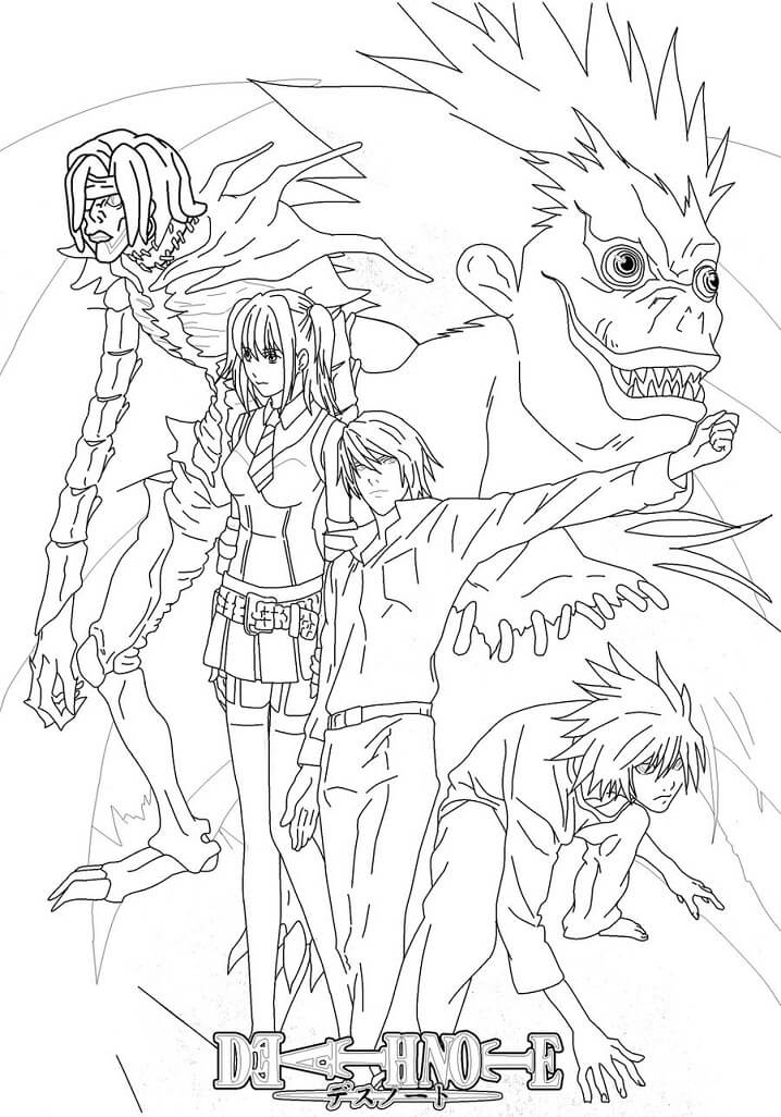 51  Anime Coloring Pages Death Note  Free